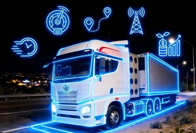 Camión de carga de ELAM-FAW Trucks operando en carretera, representando la optimización del costo por kilómetro y eficiencia en flotas logísticas.
